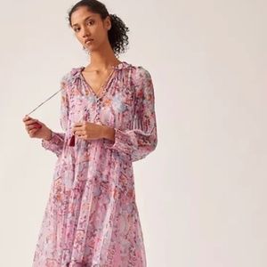 MARAIS PRINTED CHIFFON MAXI - ANTHROPOLOGIE SIZE M